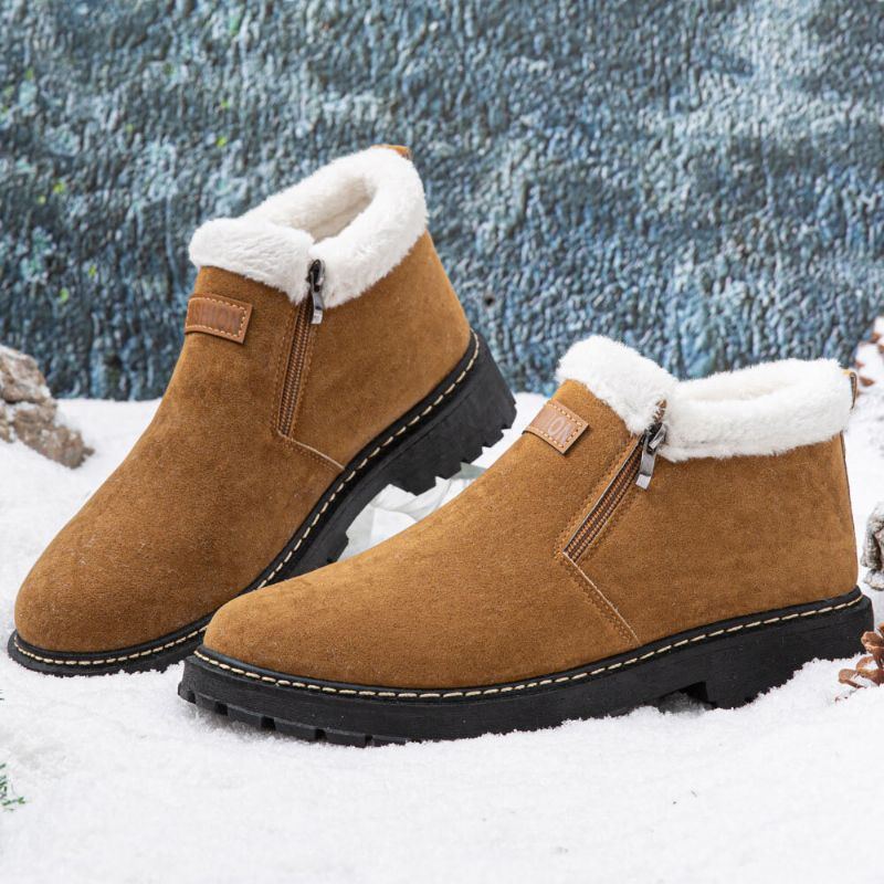 Herren Verdicken Plüschfutter Rutschfeste Weiche Bequeme Outdoor Schneestiefel