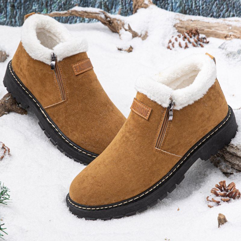 Herren Verdicken Plüschfutter Rutschfeste Weiche Bequeme Outdoor Schneestiefel