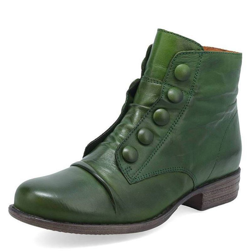 Plus Size Damen Bikerstiefel Mit Seitlichem Reißverschluss Und Niedrigem Absatz