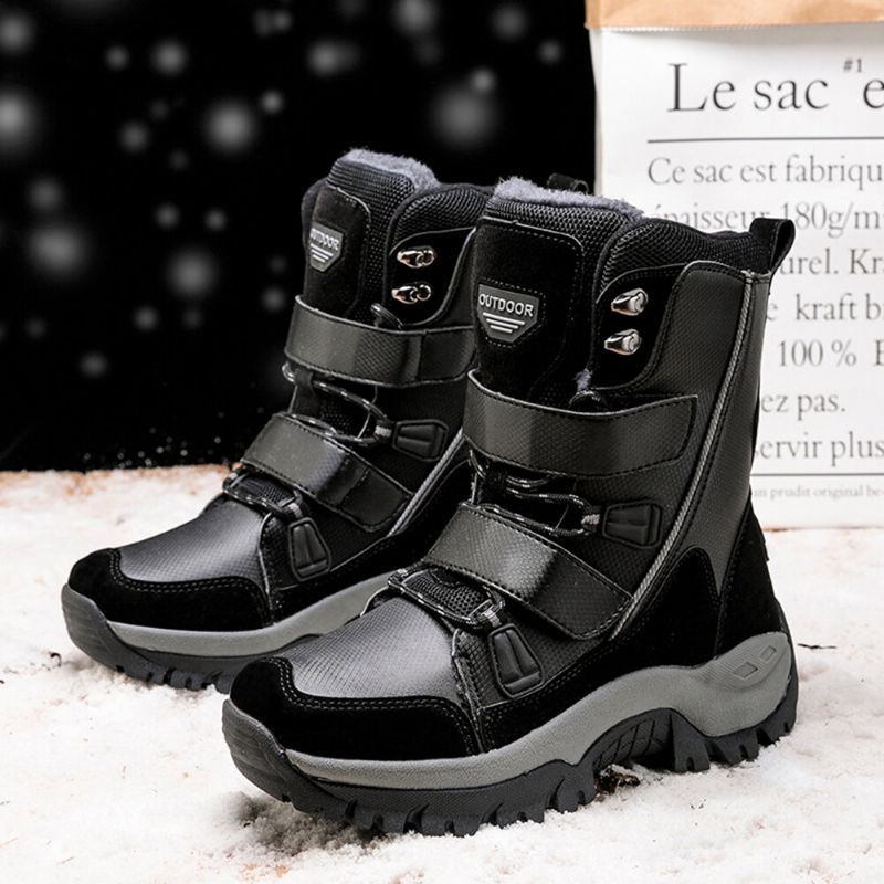 Rutschfeste Bequeme Winter Schneestiefel Für Damen Mit Klettverschluss