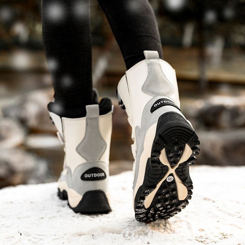 Rutschfeste Bequeme Winter Schneestiefel Für Damen Mit Klettverschluss