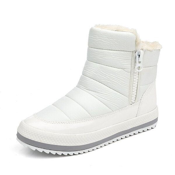 Schneestiefel Winter Damen Warmhalten Baumwollschuhe Flache Outdoorstiefel