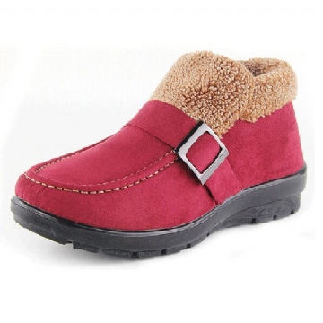 Stiefeletten Damen Winter Pelzfutter Warmhaltende Schneestiefel