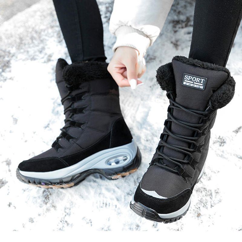 Warme Schneestiefel Für Damen Mit Rutschfestem Plüschfutter