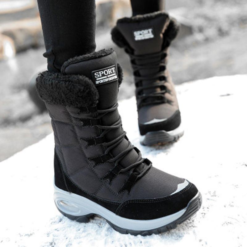 Warme Schneestiefel Für Damen Mit Rutschfestem Plüschfutter