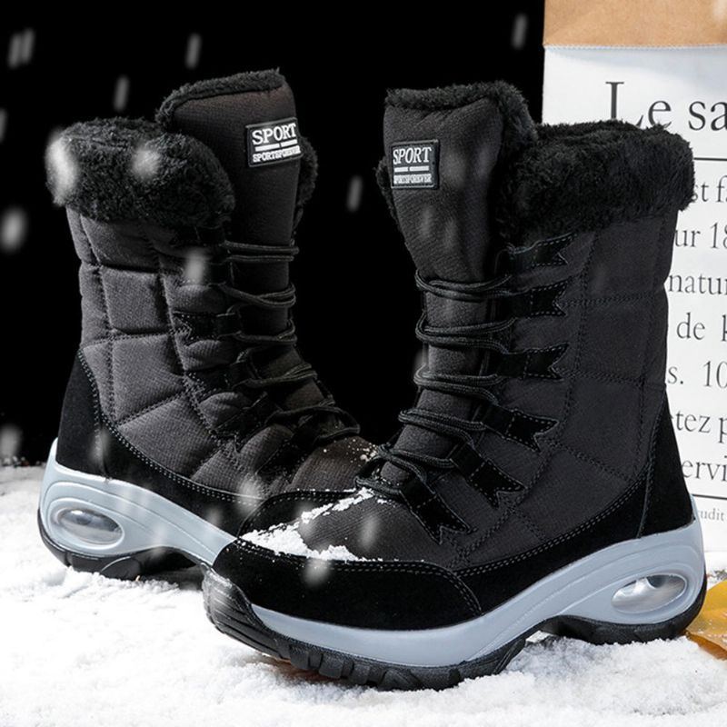 Warme Schneestiefel Für Damen Mit Rutschfestem Plüschfutter