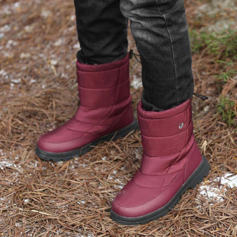 Wasserdichte Automatische Schnürsenkel Winter Schneestiefel Für Damen