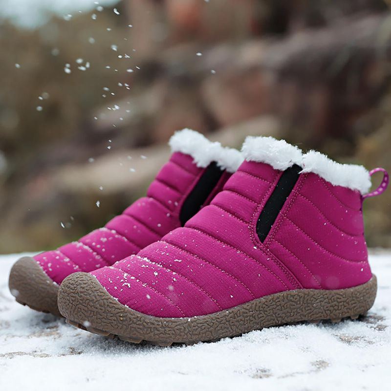 Wasserdichte Warme Schnee Slip On Outdoor Stiefeletten Für Damen