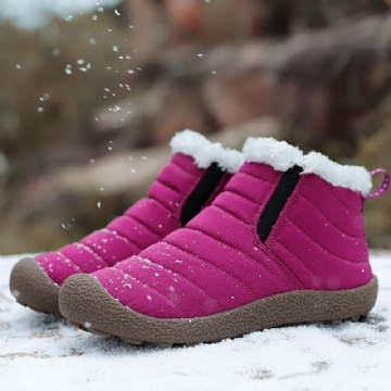 Wasserdichte Warme Schnee Slip On Outdoor Stiefeletten Für Damen