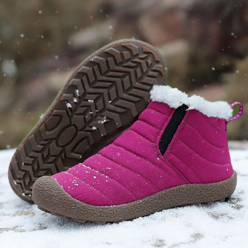 Wasserdichte Warme Schnee Slip On Outdoor Stiefeletten Für Damen