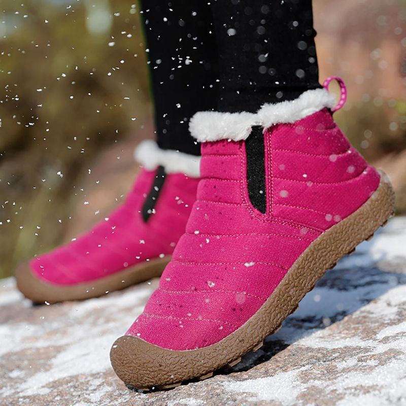 Wasserdichte Warme Schnee Slip On Outdoor Stiefeletten Für Damen