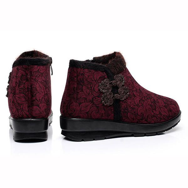 Winter Damen Baumwollstiefel High Top Reißverschluss Halten Warme Stiefeletten