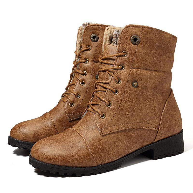 Winter Damen Beiläufige Warme Bequeme Knöchelkurze Stiefel