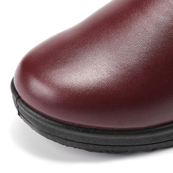 Winter Lederpelzfutter Für Damen Bequemer Schlupf Schneestiefel