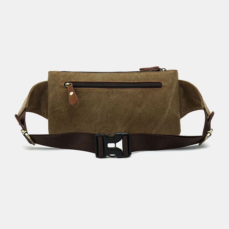 Herren Gürteltasche Aus Segeltuch Multifunktional Hasp Tasche Outdoor Lässig Brusttasche Umhängetasche