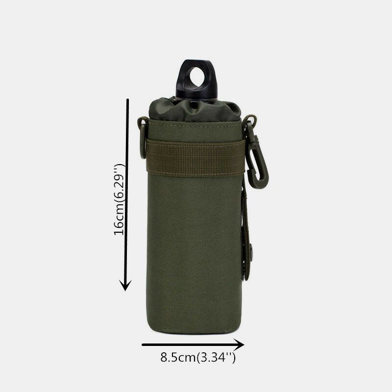 Herren Nylon Camouflage Sport Outdoor Wasserflaschentasche Gürteltasche