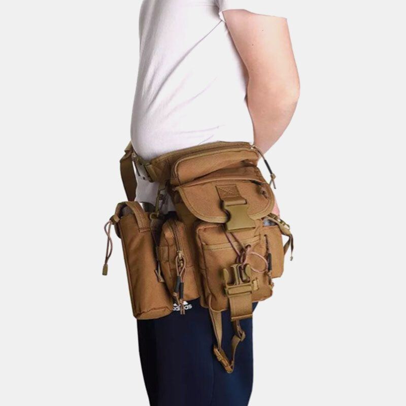 Herren Nylon Camouflage Taktisch Reiten Angeln Outdoor Werkzeug Ausrüstung Aufbewahrungstasche Beintasche Gürteltasche