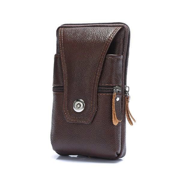 Herren Retro Kunstleder Gürteltasche Handytasche