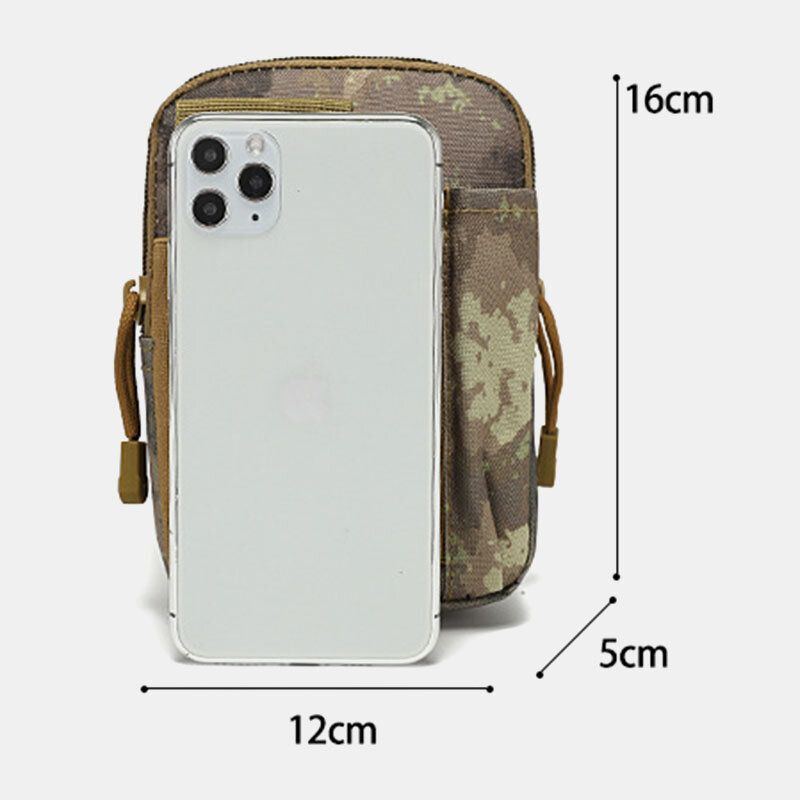 Herren Camouflage Große Kapazität Wasserdichte 6 Zoll Handytasche Outdoor Sport Gürteltasche Taktische Tasche