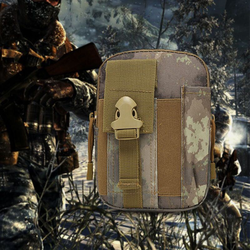 Herren Camouflage Große Kapazität Wasserdichte 6 Zoll Handytasche Outdoor Sport Gürteltasche Taktische Tasche