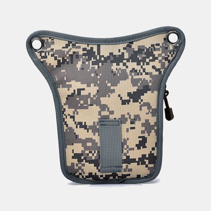 Herren Nylon Camouflage Tactical Outdoor Sport Multifunktions Wasserdichte Gürteltasche Beintasche Umhängetasche Zum Reiten