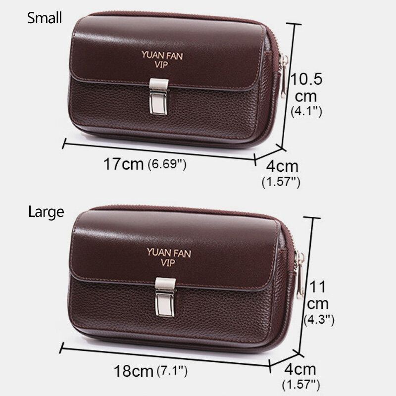 Herren Retro Horizontal Weiches Leder Multifunktions Große Kapazität 6/6.5 Zoll Handytasche Gürteltasche Gürteltasche