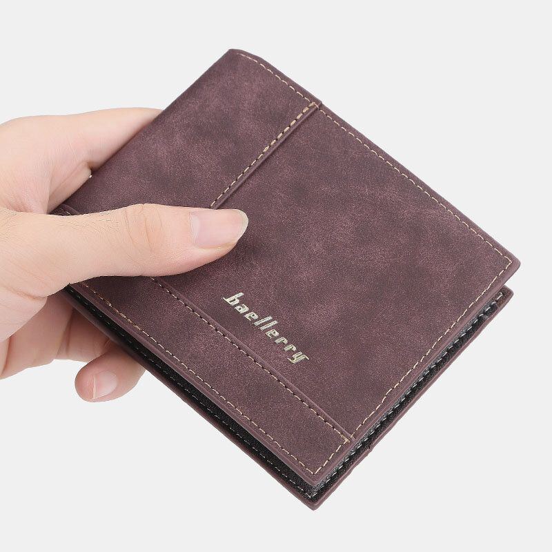 Baellerry Herren Kunstleder Fashion Business Multi Card Slots Faltbare Geldbörse Kartenhalter Wallet