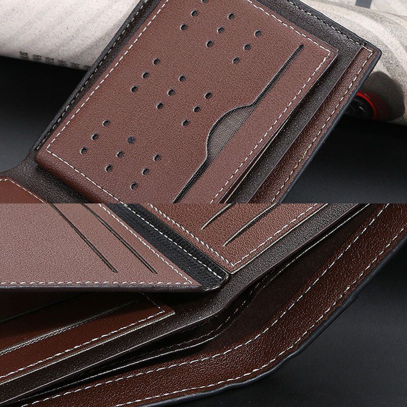 Baellerry Herren Kunstleder Fashion Business Multi Card Slots Faltbare Geldbörse Kartenhalter Wallet