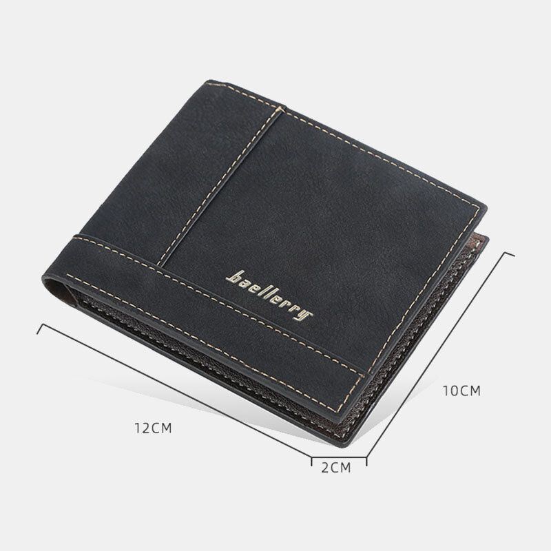 Baellerry Herren Kunstleder Fashion Business Multi Card Slots Faltbare Geldbörse Kartenhalter Wallet