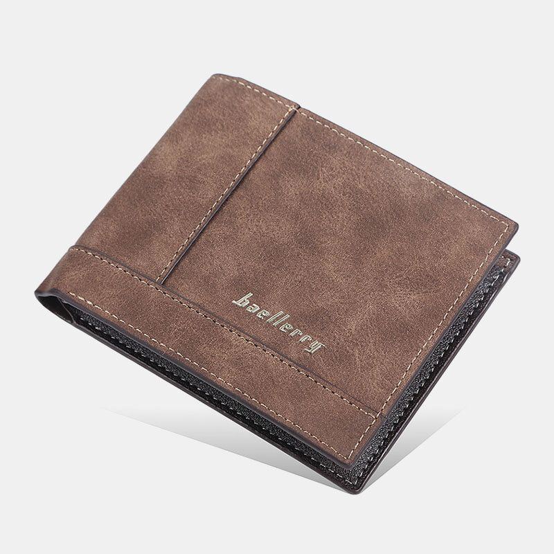 Baellerry Herren Kunstleder Fashion Business Multi Card Slots Faltbare Geldbörse Kartenhalter Wallet