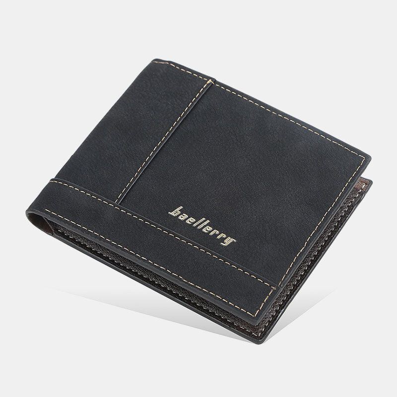 Baellerry Herren Kunstleder Fashion Business Multi Card Slots Faltbare Geldbörse Kartenhalter Wallet