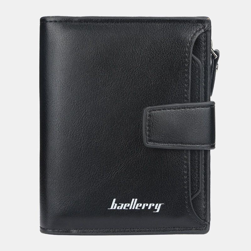 Baellerry Herren Kunstleder Kurze Brieftasche Kartenhalter Münztasche