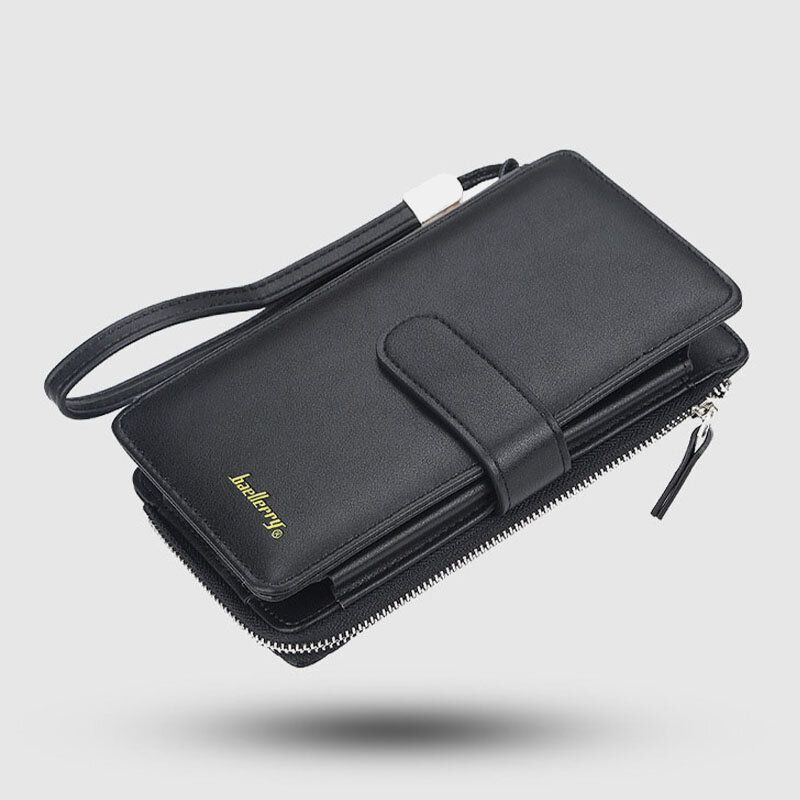 Baellerry Herren Kunstleder Lange Geldbörse Handytasche Kartenhalter Clutches Tasche Für Business