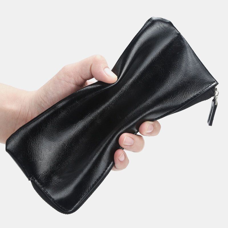 Baellerry Herren Kunstleder Lange Handytasche Reißverschluss Geldbörse Kartenhalter Clutches Bag