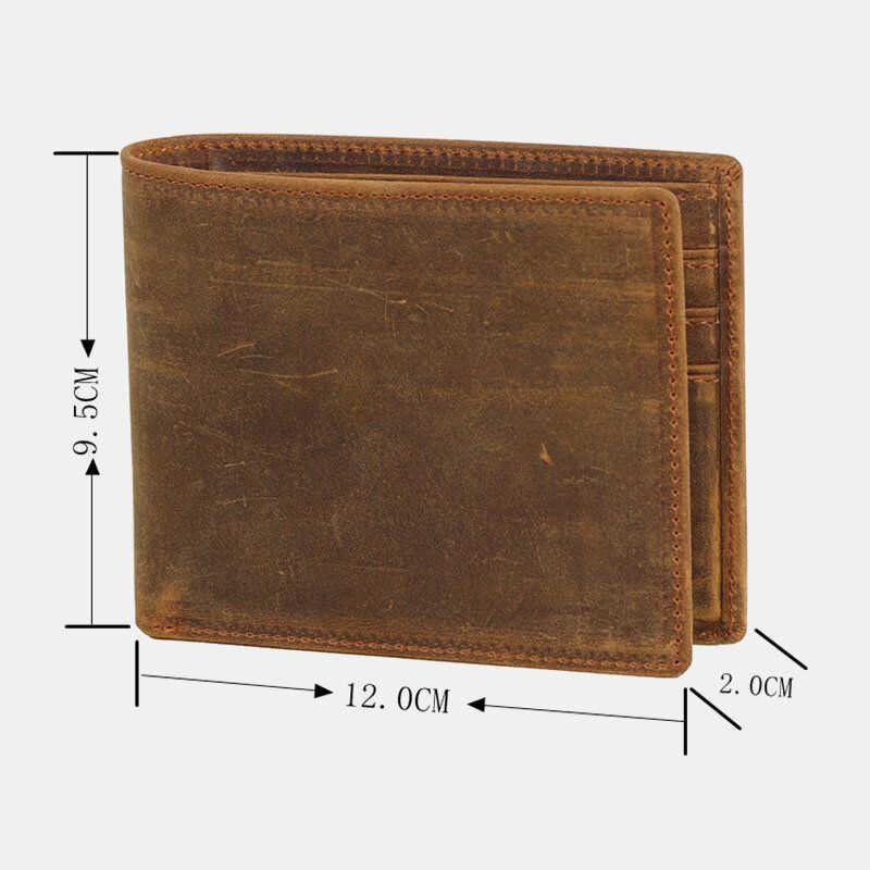 Bifold Short Anti Magnetic Money Clip Wallet Aus Echtem Leder Für Herren