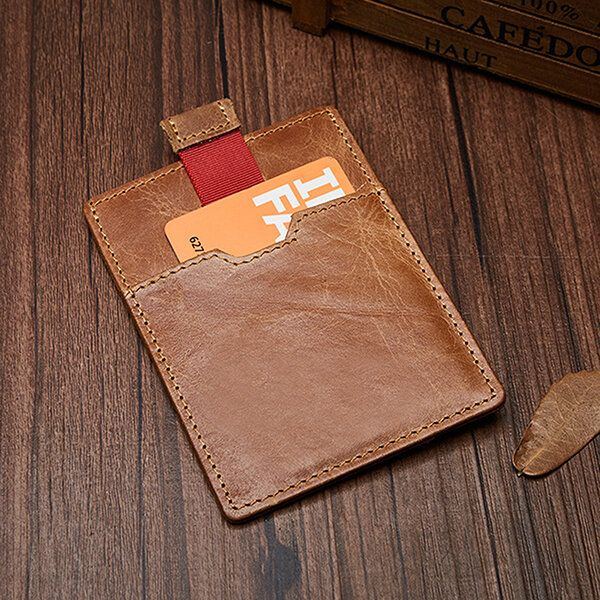 Blocking Anti Theft Herren Kartenhalter Aus Echtem Leder Retro Casual Document Wallet