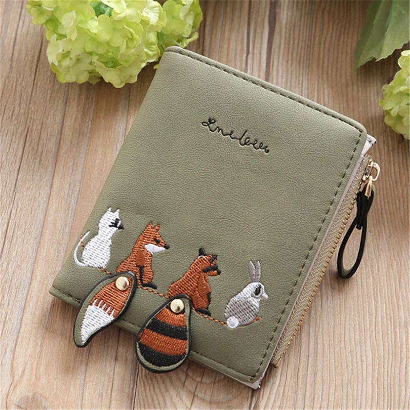 Cartoon Cute Lovely Bi Fold Kleine Geldbörse Kartenhalter Für Damen