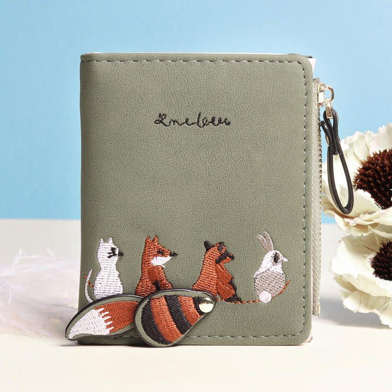 Cartoon Cute Lovely Bi Fold Kleine Geldbörse Kartenhalter Für Damen