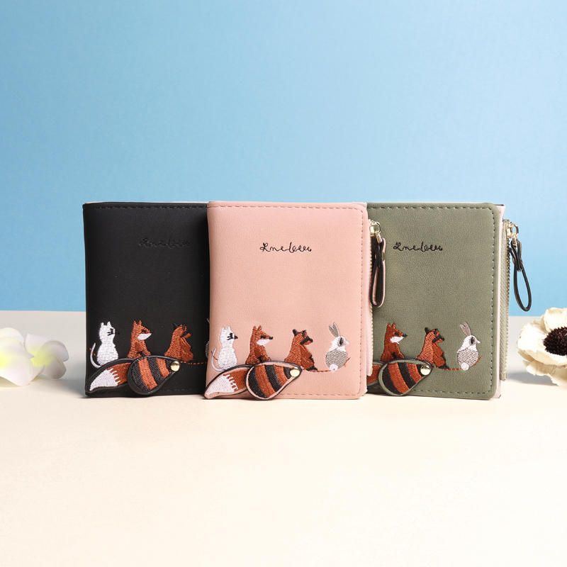 Cartoon Cute Lovely Bi Fold Kleine Geldbörse Kartenhalter Für Damen