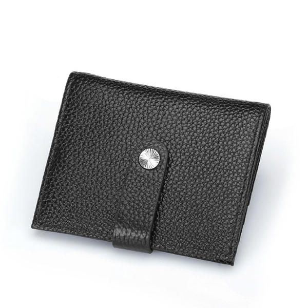 Damen Hasp Short Wallets Echtes Leder Geldbeutel Kartenhalter Münzbeutel