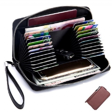 Damen Herren 24 Kartenfächer Kartenhalter Multi Card Bit Wallet