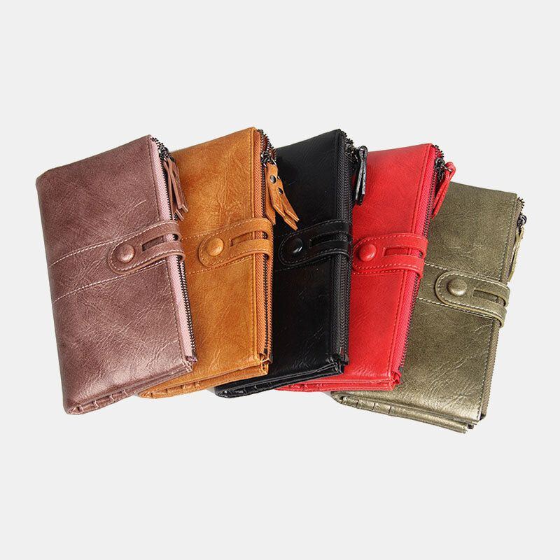 Damen Multi Slots 12 Kartenfächer Zipper Bifold 6.3inch Phone Long Wallet