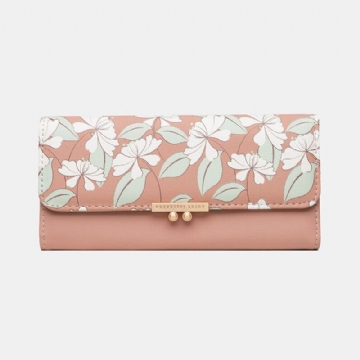 Damen Pflanzen 9 Kartenfächer Floral Trifold Portemonnaie