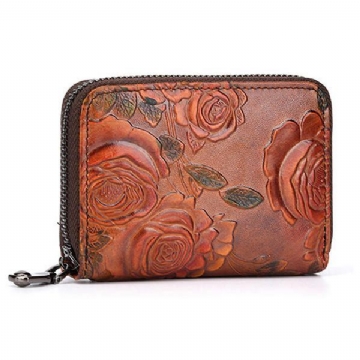 Damen Vintage Floral Kartenhalter Geldbörse Geldbörse