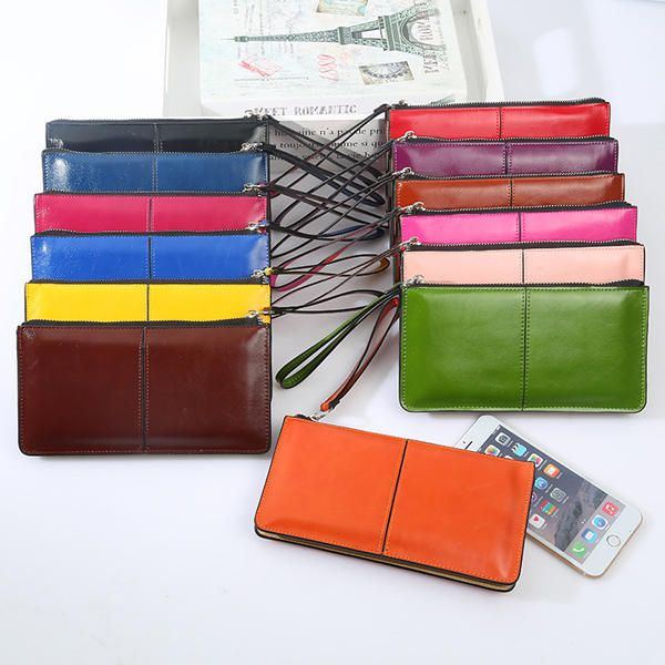 Damen Pu Patchwork Linien Geldbörse Elegante Ultradünne Wristlet Geldbörse Handy Geldbörse