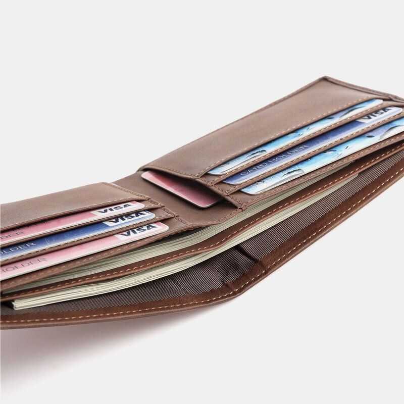 Herren Bifold Leder Geldbörsen Laser Laser Schriftzug Pu Leder Kartenhalter Geldbörse Geldbörsen