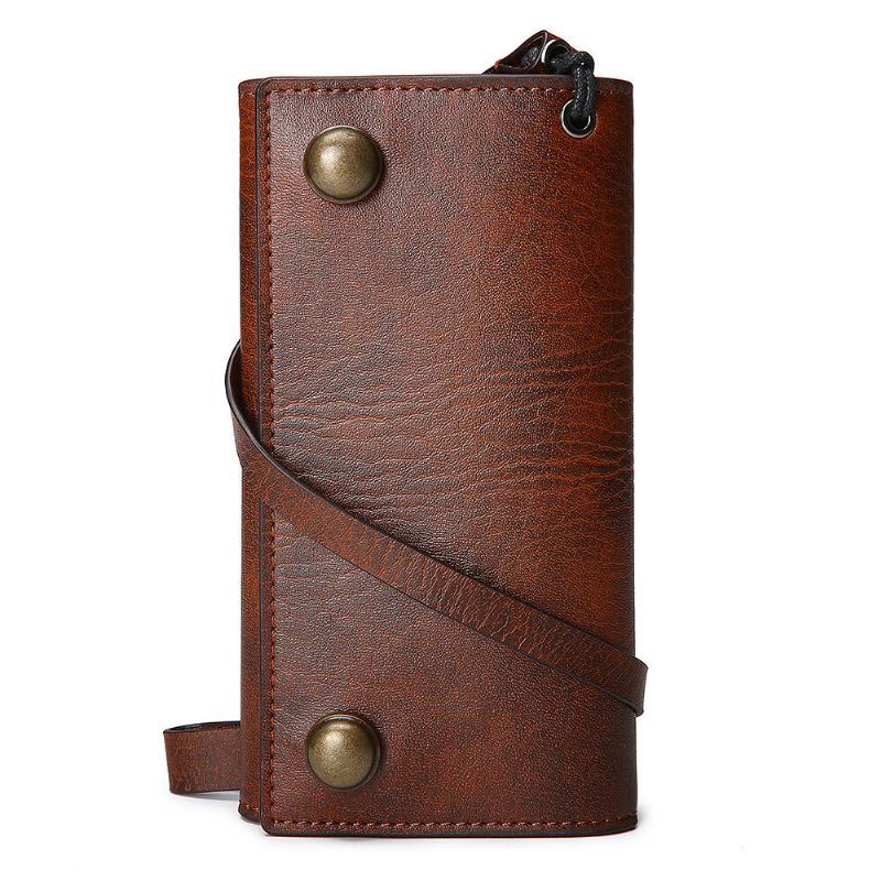 Herren Casual Trifold Multi Slot Long Wallet Kartenhalter Cash Holder Clutch Bag