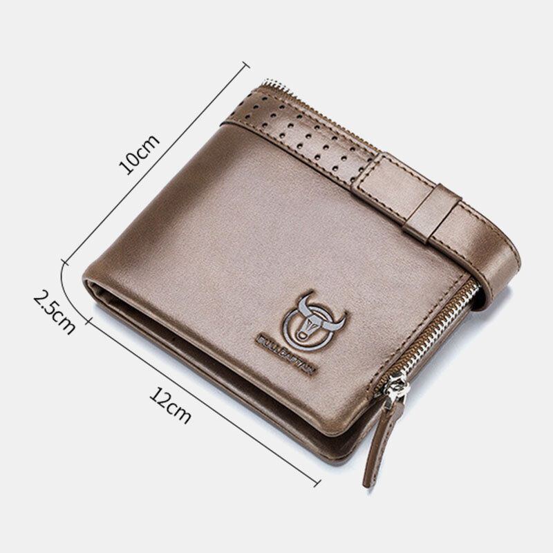 Herren Echtes Leder Anti Diebstahlretro Business Multi Card Slot Leder Kartenetui Portemonnaie