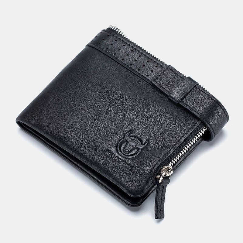 Herren Echtes Leder Anti Diebstahlretro Business Multi Card Slot Leder Kartenetui Portemonnaie