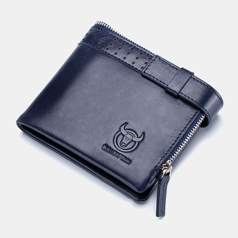 Herren Echtes Leder Anti Diebstahlretro Business Multi Card Slot Leder Kartenetui Portemonnaie